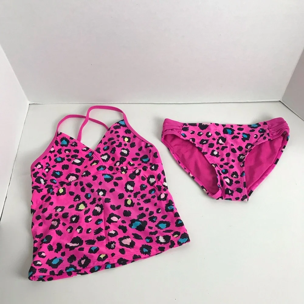 Justice Y2K Floral Geometric Tankini Bikini Set Lot of 3 Girls Size 7/8 Beach